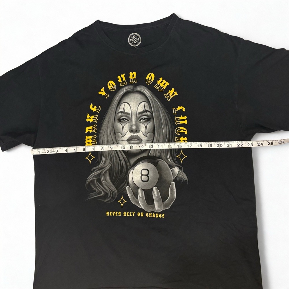 "Make Your Own Luck" ODM Streetwear Shirt "Never Rely On Chance" XL BLACK - Picture 3 of 7